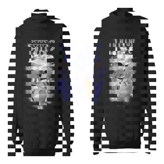 Huh Cat Chonky Meme Cat Lovers Humor Sweatshirt - Monsterry