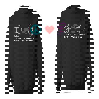 Hula Hoop Dancing Peace Love Hooper Hooping Dancer Sweatshirt Unisex | Mazezy