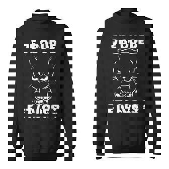 Humour Bouderimple Chat Mignon Grognon Drole Je Boude Sweater e - Cadeauxyz