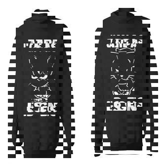 Humourimple Chat Mignon Grognon Drole J'aime Pas Les Gens Sweater e - Cadeauxyz