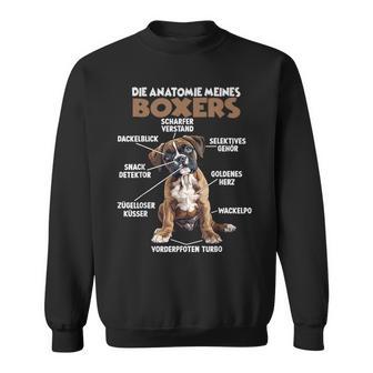 Hund Deutscher Boxer T Boxer Gassi Motiv Für Hundehalter -Chwarz Regular Fit Cartoon Muster Ideal Für Geburtstage Hunde Park & Agility Training Importiert Sweatshirt - Geschenkecke