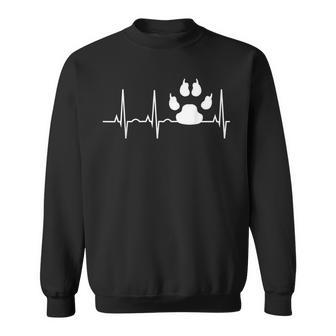 Hund Heartbeat Für Hundefreunde Hundepfoten Track Sweatshirt - Geschenkecke