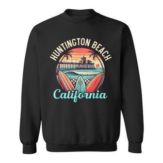Huntington Beach California Los Angeles Surfer Retro Sweatshirt - Thegiftio UK