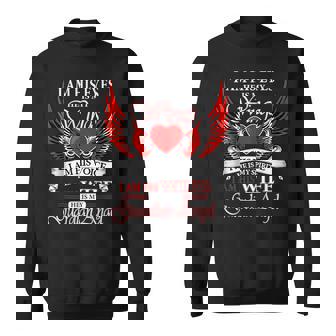 My Husband Is My Guardian Angel In Heaven Memory Memorial Sweatshirt | Mazezy