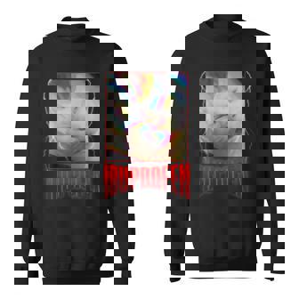 Ibuprofen Cat Meme Stupid Silly Cat Unhinged Cringe Sweatshirt | Seseable FR