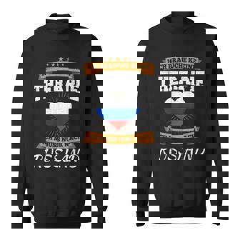 Ich Brauche Keine Therapie Ich Muss Nur Nach Russland Sweatshirt - Seseable