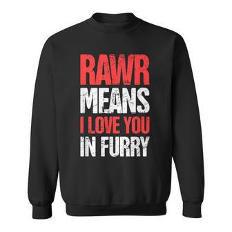Ich Liebe Dich Bedrucktes Furry Sweatshirt - Geschenkecke