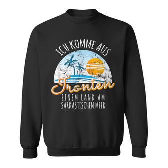 Ichtamme Aus Ironien Herren -Chwarz - Klassisch Kurzarm Pull-On 100 Polyester Sweatshirt - Geschenkecke