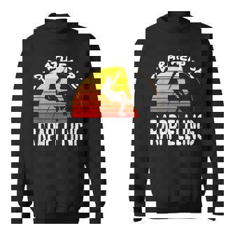 I'd Rather Be Rappelling Retro Rock Climbing Mountaineer Sweatshirt Unisex | Mazezy