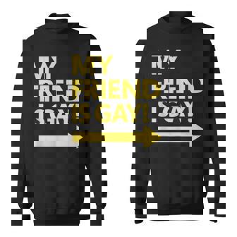 Il Mio Amico È Gay Freccia Gialla Felpa - Novitaregali