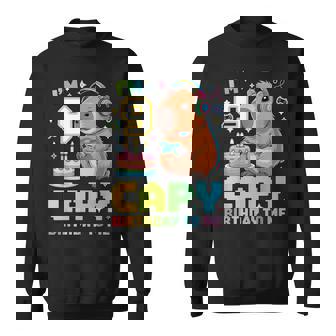 I'm 9 Year Old Capy Birthday To Me 9Th Bday Capybara Gaming Sweatshirt - Thegiftio