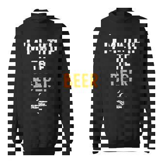 I'm With The Beer Costume Halloween Matching Couple Sweatshirt - Monsterry