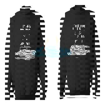 I'm Fine Thumbs Up Two Like Hand Sarcasm Humor Graphic Sweatshirt - Thegiftio