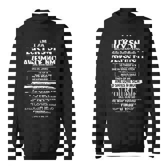 I'm A Lucky Son Of Awesome Mom She Was Born In January Sweatshirt | Mazezy