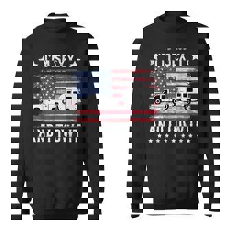 I'm Sexy And I Tow It Vintage American Flag Camping Sweatshirt - Monsterry