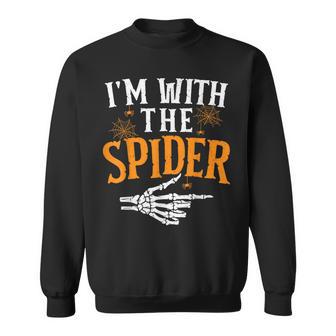 I'm With The Spider Halloween Costume Sweatshirt - Thegiftio