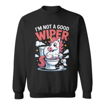 Inappropriate I'm Not A Good Wiper Humor Toilet Paper Sweatshirt | Mazezy