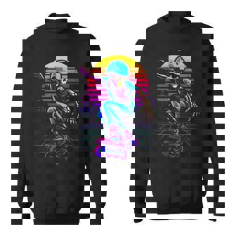 Inline Skating Shirt Skeleton Skater Roller 80s 90s Sweatshirt Unisex | Mazezy
