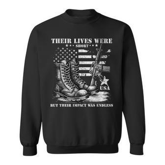 Their Lives Were Short But Their Impact Was Memorial Day Sweatshirt - Monsterry