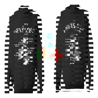 Isole Britanniche Mare Irlandacozia Galles Inghilterra Mappa Monete Felpa - Novitaregali