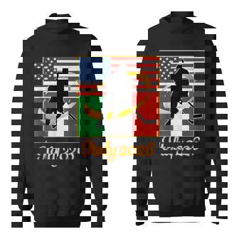 Italy 2026 Ice Hockey 2026 Usa Italy Flags Winter Sports Sweatshirt | Seseable FR