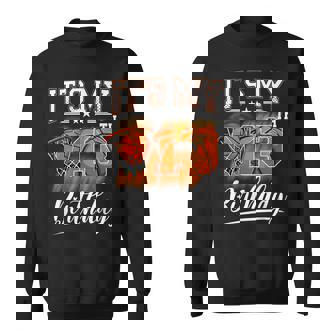 It's My 13Th Birthday Basketball Theme 13 Years Old Birthday Sweatshirt - Monsterry