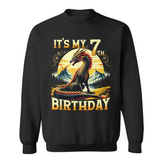 It's My 7Th Birthday Dragon 7 Birthday 7 Year Old Boy Sweatshirt - Thegiftio UK