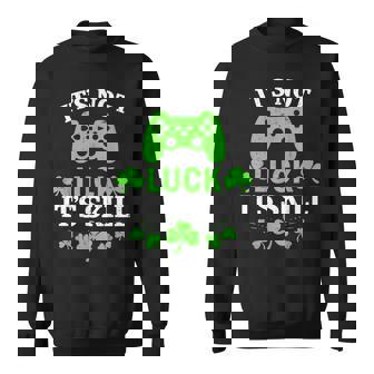 It's Skill Not Luck Lucky Gamer St Patrick Day Boys Sweatshirt | Seseable UK