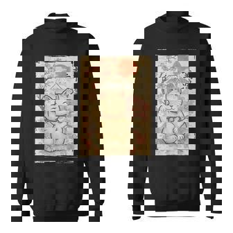 Japanese Anime Maneki Neko Waving Cat Good Luck Kanji Lucky Sweatshirt - Thegiftio