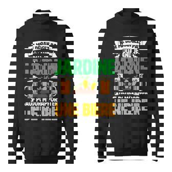 Jardin Jardinier Jardine Et Bière Drôle Idée Jardinage Manche Longue Sweater e - Cadeauxyz