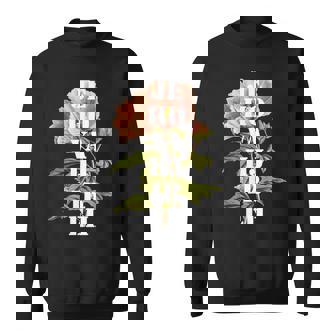 Jehovah Jireh Graphic Christian Jesus Retro Flower Sweatshirt | Mazezy