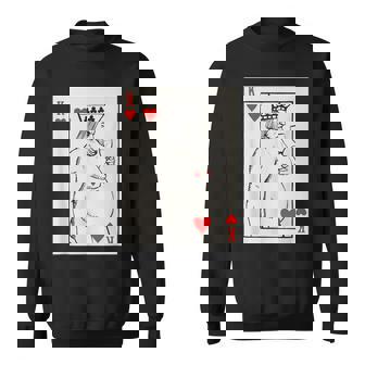 Jeu De Cartes En Forme De Cœur Roi Avecin Sweater e - Cadeauxyz