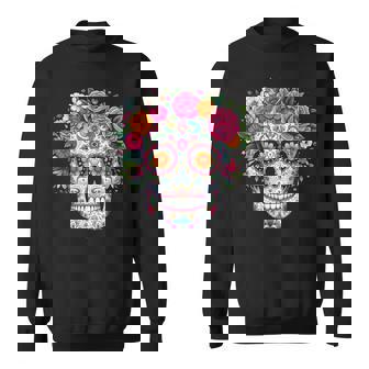 Jour Des Fleurs Mortes Tête De Mort Enucre Dia De Los Muertos Sweater e - Cadeauxyz