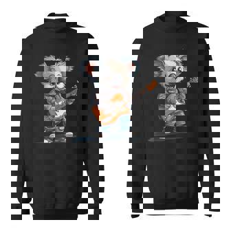 Joyeux Koala Musicien Pour Les Amateurs De Guitare Électrique Sweater e - Cadeauxyz