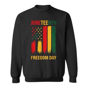 Junenth Freedom Day 1865 African American Pride Flag Sweatshirt - Thegiftio