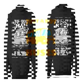 Just A Boy Who Loves Buses バス愛好家 バス愛好家 名言 スウェットシャツ - Kawaiitshirt