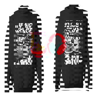 Just A Boy Who Loves Ramen And Gaming Japan Anime Video Game Sweatshirt - Thegiftio