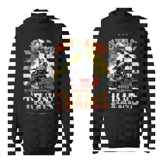 Just A Boy Who Loves Trains Vintage Steam Locomotive Sweatshirt | Mazezy