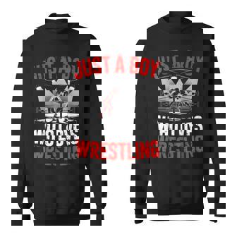 Just A Boy Who Loves Wrestling Sweatshirt | Seseable FR