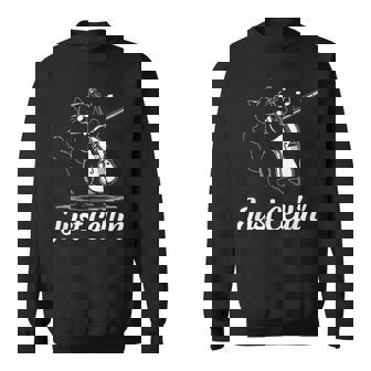 Just Cellin チェロ奏者 猫の音楽家 チェロを演奏 チェロ奏者 スウェットシャツ - Kawaiitshirt