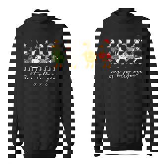 Just A Jolly Cute Goose Merry Goosemas Christmas Xmas Sweatshirt - Thegiftio