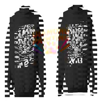 I Just Want To Hang Out With My Dog Diamond Painting Sweatshirt | Mazezy