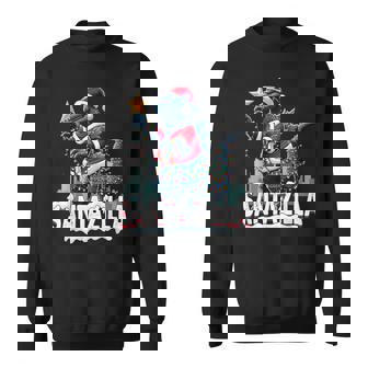 Kaiju Christmas Santazilla Japanese Monster Dinosaur Boys Sweatshirt - Monsterry