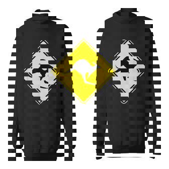 Kangaroo Crossing Panneau Humoristique Kangourou Sweater e - Cadeauxyz