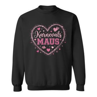 Karnevalsmaus Herz Pink Karnevals Maus Kölner Alaaf Sweatshirt - Geschenkecke