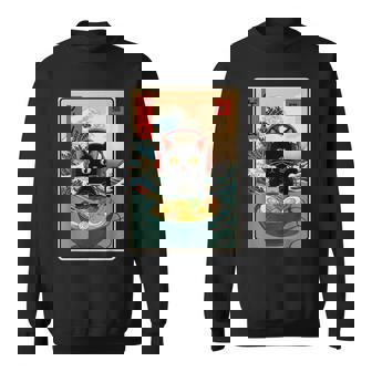 Kawaii Gamer Cat Ramen Retro Japanese Cat Gaming Sweatshirt | Seseable UK