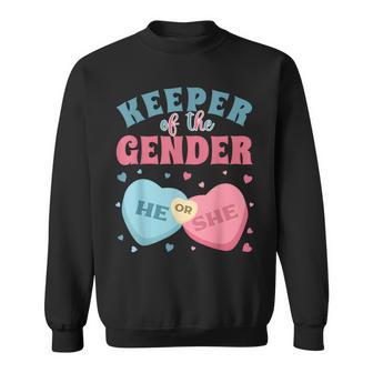 Keeper Of The Gender Reveal Baby Sweetheart Pink Or Blue Sweatshirt - Thegiftio