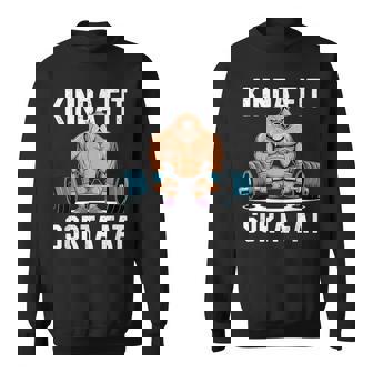 Kinda Fit Sorta Fat Gym Body Cute Bear Retro Sweatshirt | Seseable CA