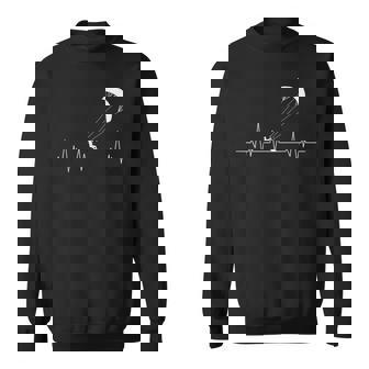 Kitesurfing Heartbeat Kiteboarding Surfboard Sweatshirt Unisex | Mazezy