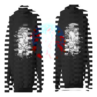 Kitsune Renard À Neuf Queues Folklore Japonaisakura Sweater e - Cadeauxyz